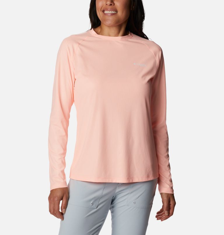 Thumbnail: Women’s PFG Tidal Deflector Long Sleeve Shirt, Color: Tiki Pink, image 1