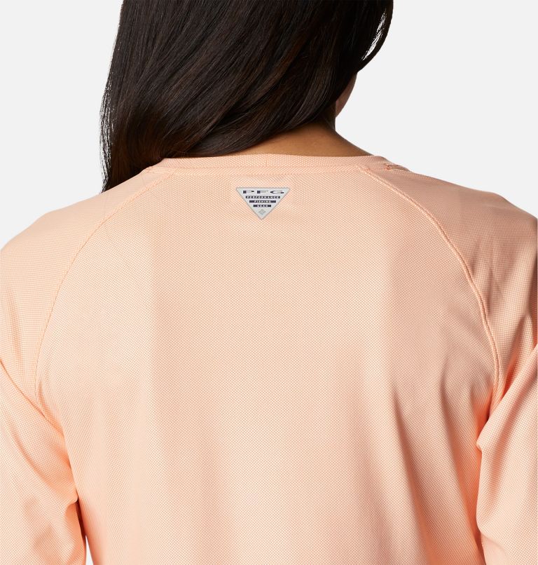 Women’s PFG Tidal Deflector Long Sleeve Shirt, Color: Bright Nectar, image 5