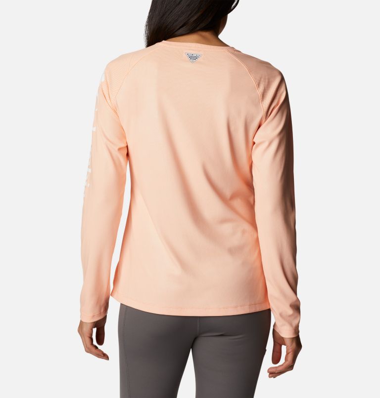 Women’s PFG Tidal Deflector Long Sleeve Shirt, Color: Bright Nectar, image 2
