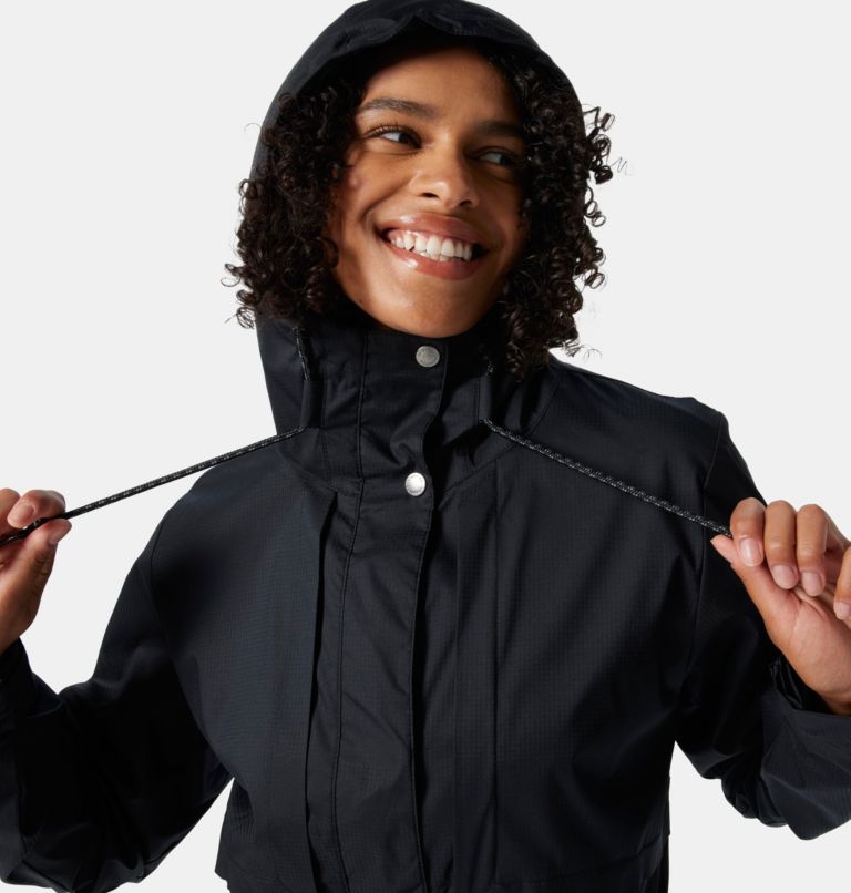 Thumbnail: Women's Pardon My Trench Rain Jacket, Color: Black, image 4