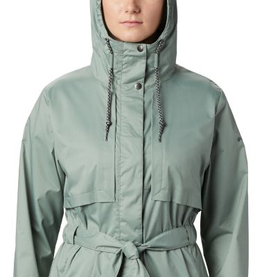 womens trench rain jacket with hood