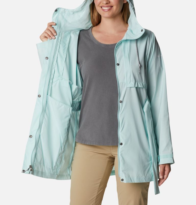 Women's Pardon My Trench Rain Jacket, Color: Icy Morn