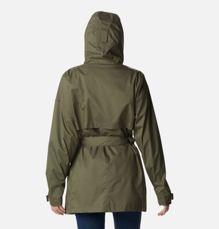 Women's Pardon My Trench Rain Jacket, Color: Stone Green