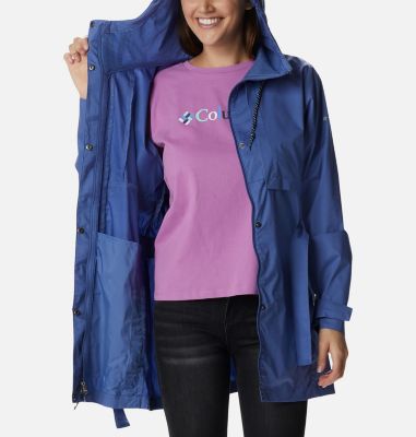 blue columbia rain jacket