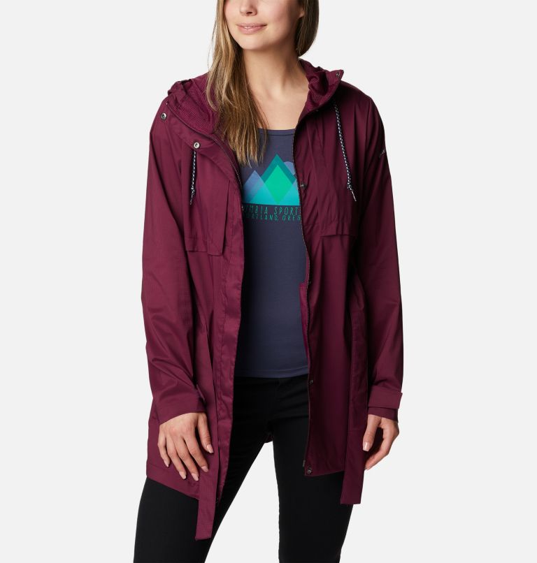 Women's Pardon My Trench Jacket, Color: Marionberry, image 7
