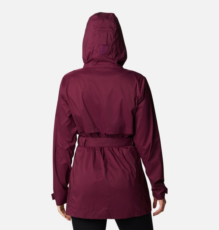 Women's Pardon My Trench Jacket, Color: Marionberry, image 2