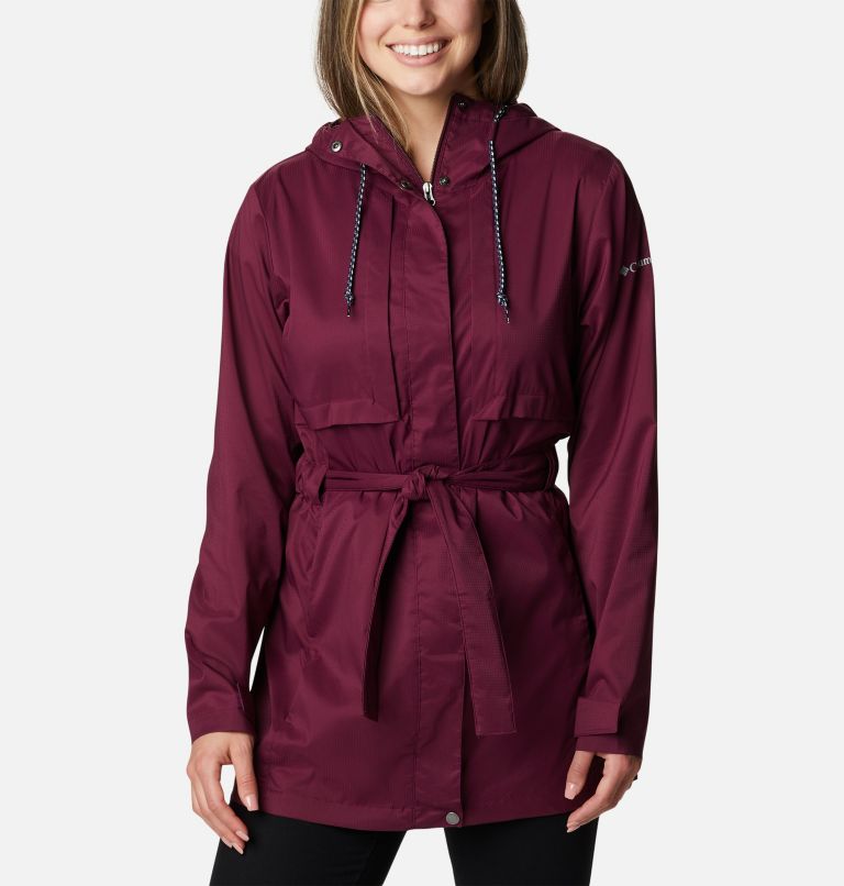Women's Pardon My Trench Rain Jacket, Color: Marionberry