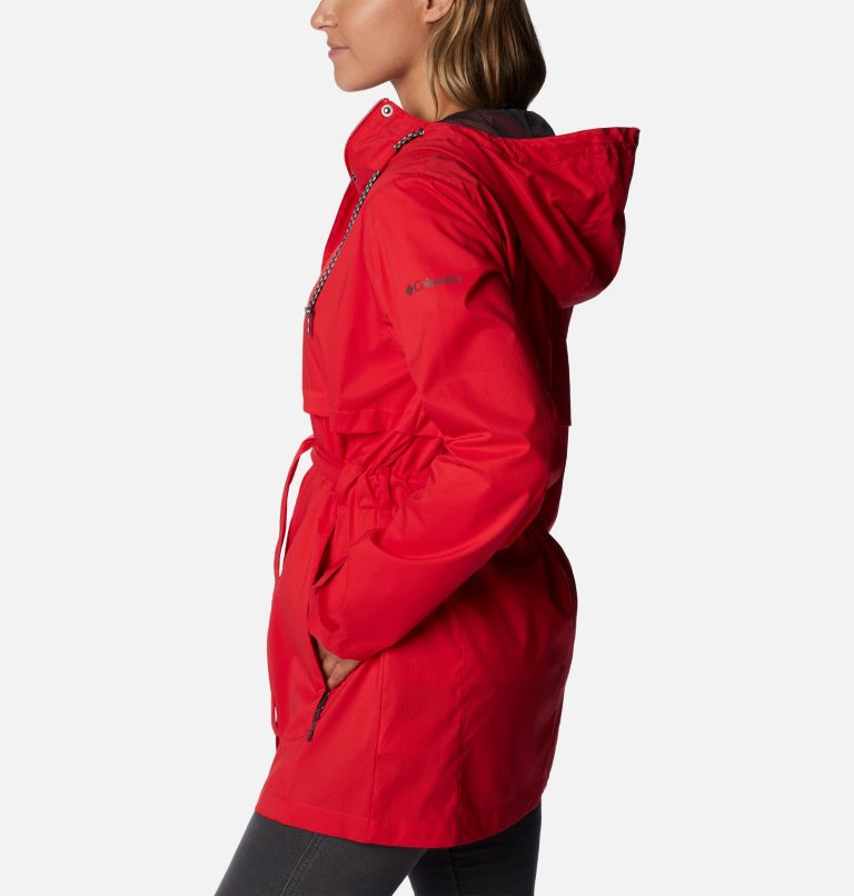Women's Pardon My Trench Rain Jacket, Color: Red Lily, image 3