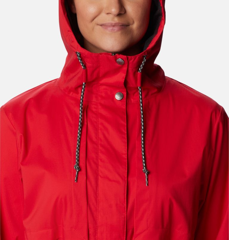 Women's Pardon My Trench Rain Jacket, Color: Red Lily, image 4