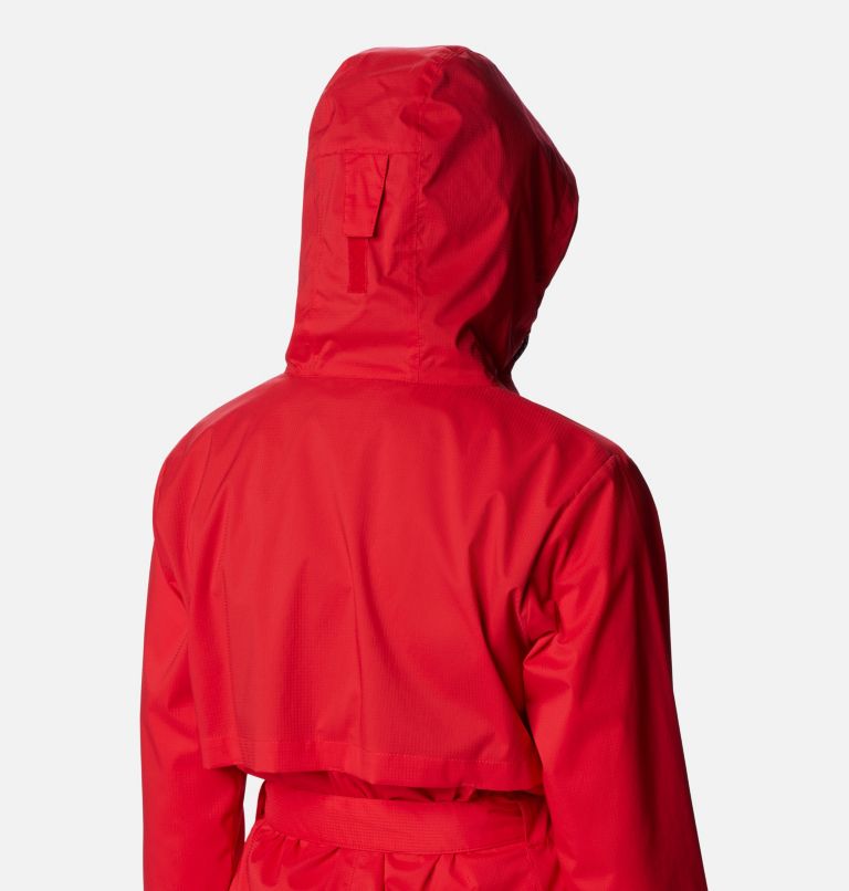 Thumbnail: Women's Pardon My Trench Rain Jacket, Color: Red Lily, image 6