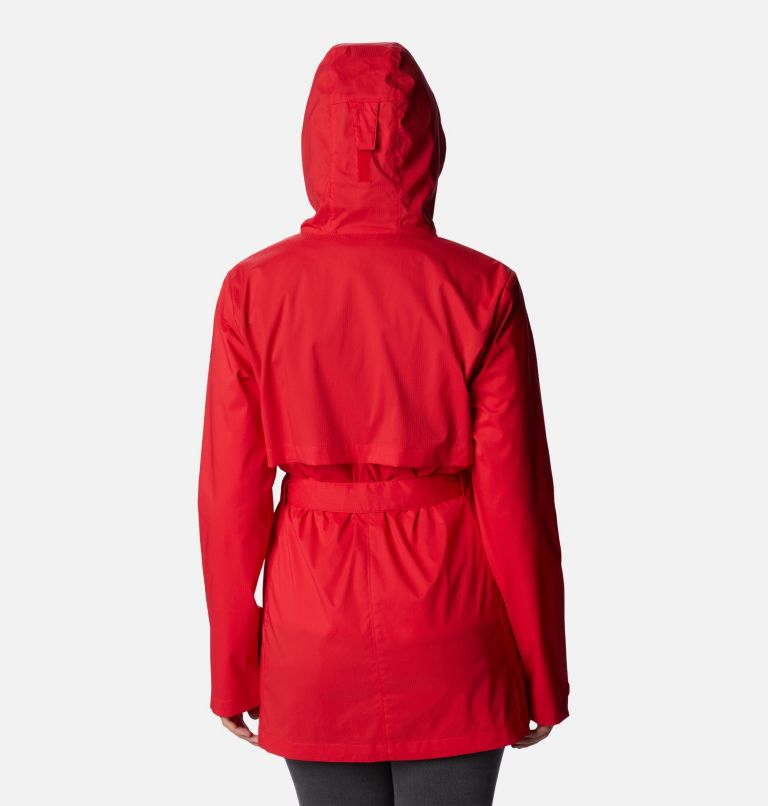 Thumbnail: Women's Pardon My Trench Rain Jacket, Color: Red Lily, image 2