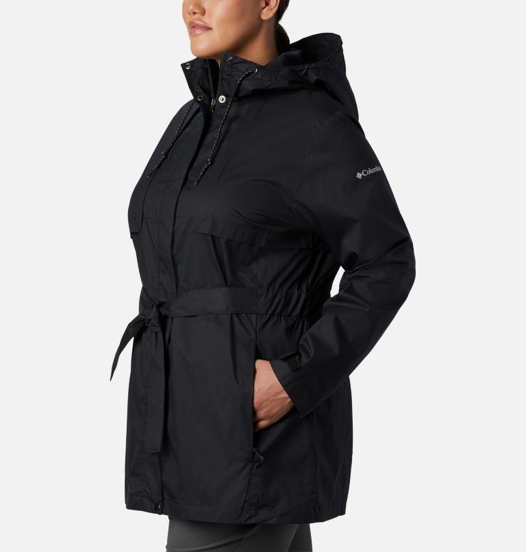 Thumbnail: Women's Pardon My Trench Rain Jacket – Plus Size, Color: Black, image 3