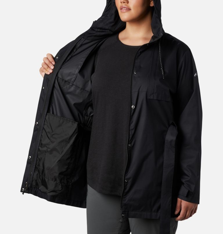 Women's Pardon My Trench Rain Jacket – Plus Size, Color: Black, image 4
