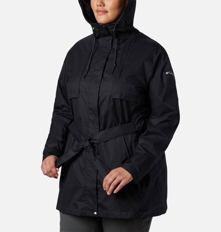 Women's Pardon My Trench Rain Jacket – Plus Size, Color: Black, image 5