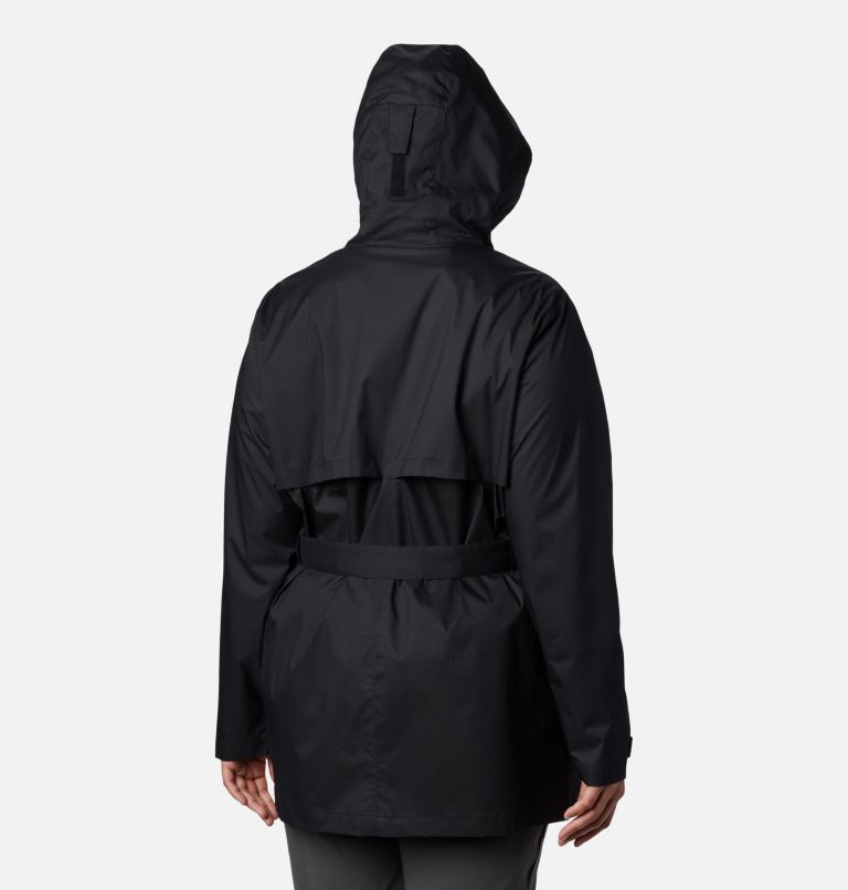 Women's Pardon My Trench Rain Jacket – Plus Size, Color: Black, image 2