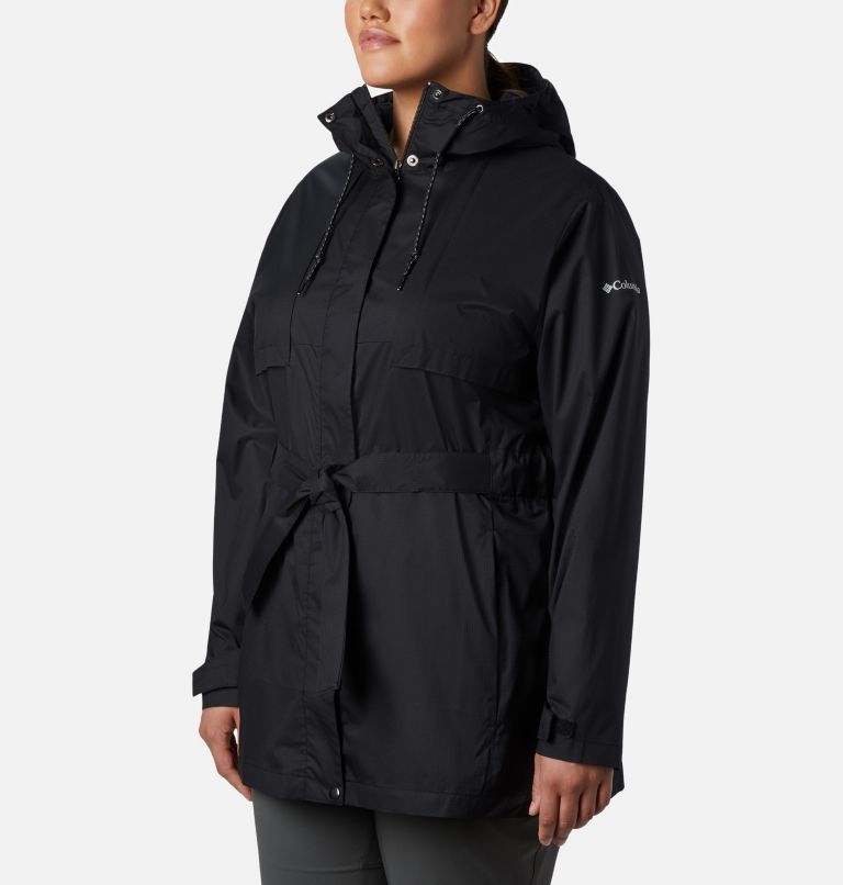 Women's Pardon My Trench Rain Jacket – Plus Size, Color: Black, image 1