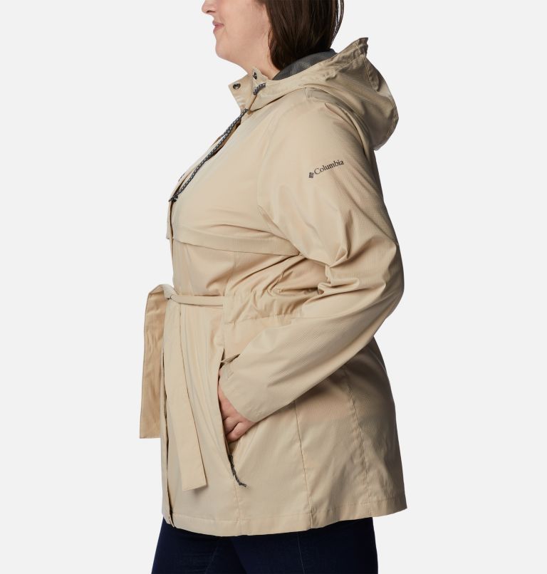 Thumbnail: Women's Pardon My Trench Rain Jacket – Plus Size, Color: Ancient Fossil, image 3