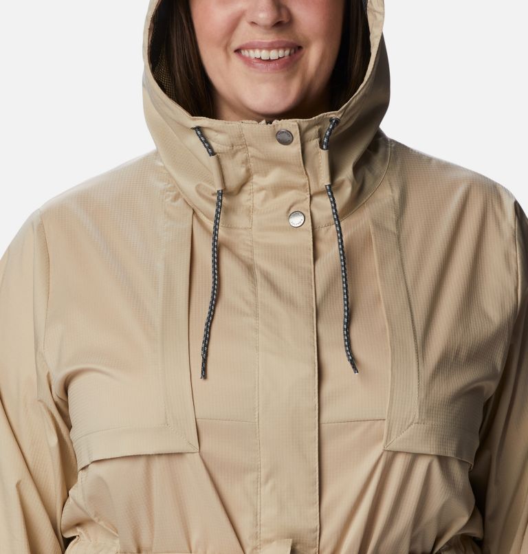 Women's Pardon My Trench Rain Jacket – Plus Size, Color: Ancient Fossil, image 4