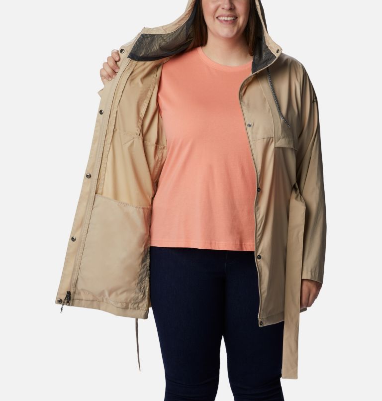 Thumbnail: Women's Pardon My Trench Jacket – Plus Size, Color: Ancient Fossil, image 5