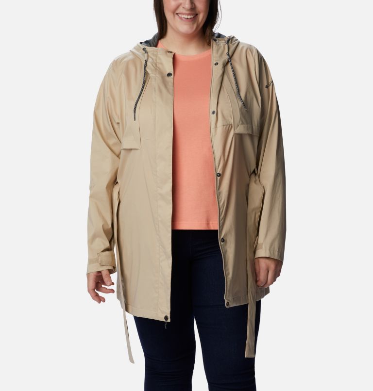 Women's Pardon My Trench Rain Jacket – Plus Size, Color: Ancient Fossil, image 7