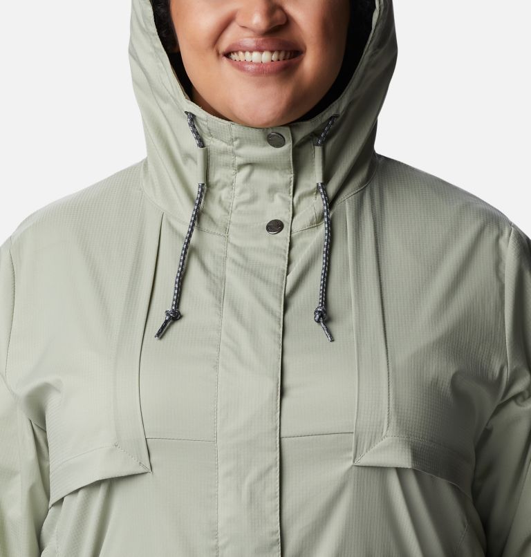 Thumbnail: Women's Pardon My Trench Rain Jacket – Plus Size, Color: Safari, image 4