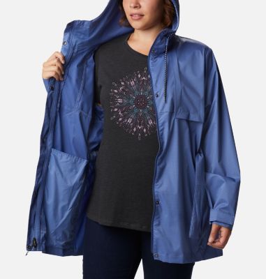 women's plus size waterproof rain jacket
