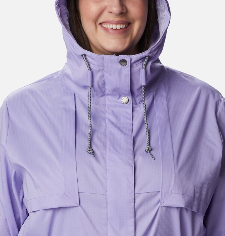 Thumbnail: Women's Pardon My Trench Rain Jacket – Plus Size, Color: Frosted Purple, image 4