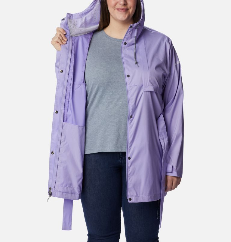 Women's Pardon My Trench Rain Jacket – Plus Size, Color: Frosted Purple, image 5