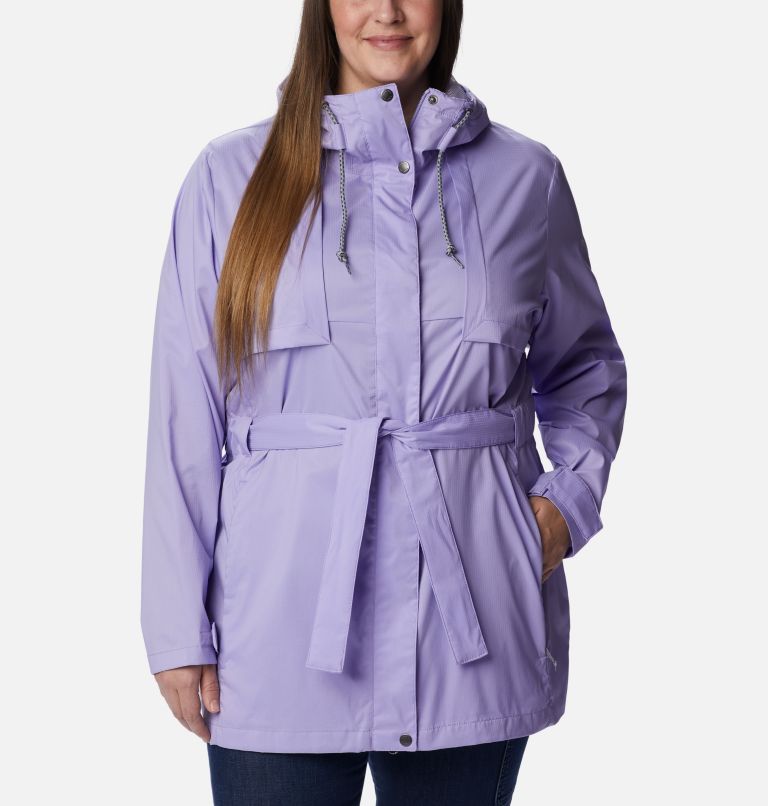 Thumbnail: Women's Pardon My Trench Rain Jacket – Plus Size, Color: Frosted Purple, image 1