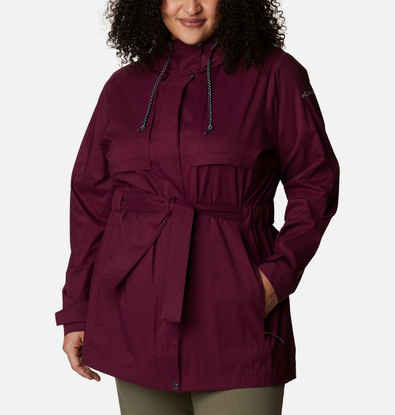 Veste de pluie Pardon My Trench pour femme — Grandes tailles, Color: Marionberry