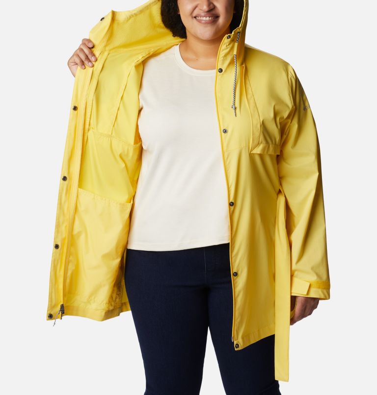 Thumbnail: Women's Pardon My Trench Rain Jacket – Plus Size, Color: Sun Glow, image 5