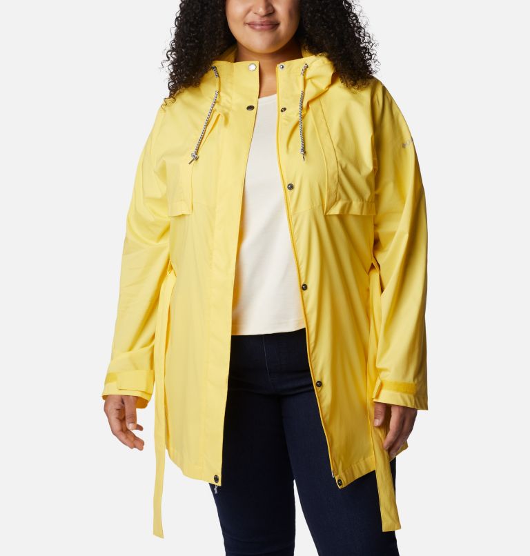 Women's Pardon My Trench Rain Jacket – Plus Size, Color: Sun Glow, image 7