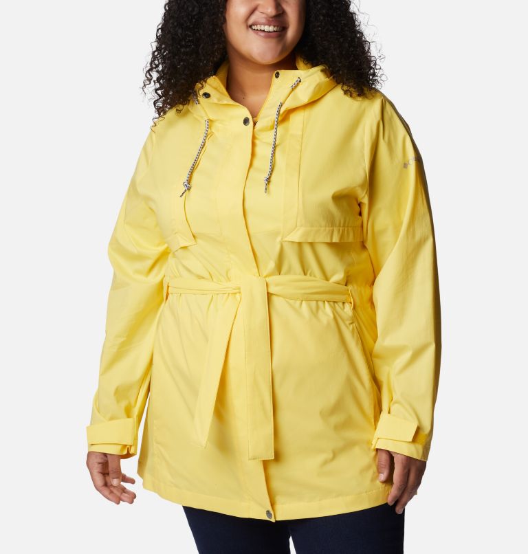 Thumbnail: Women's Pardon My Trench Rain Jacket – Plus Size, Color: Sun Glow, image 1
