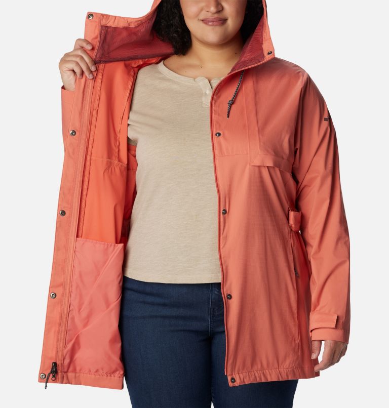 Women's Pardon My Trench Jacket – Plus Size, Color: Faded Peach, image 5