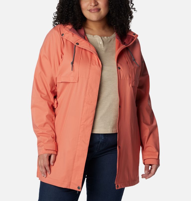 Thumbnail: Women's Pardon My Trench Jacket – Plus Size, Color: Faded Peach, image 6