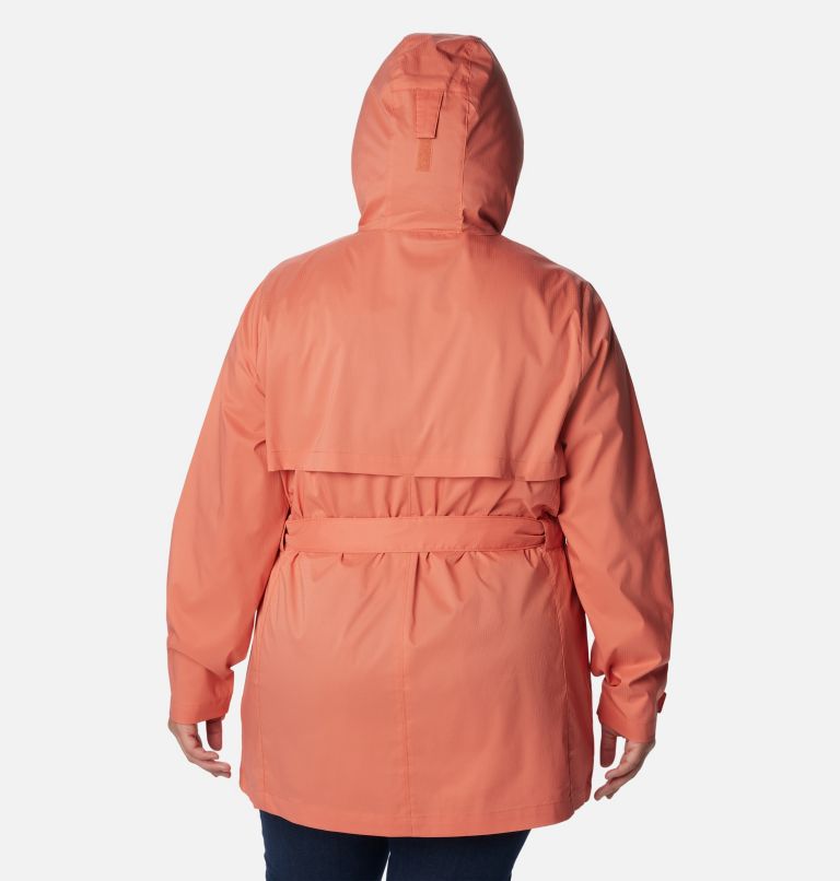 Women's Pardon My Trench Jacket – Plus Size, Color: Faded Peach, image 2
