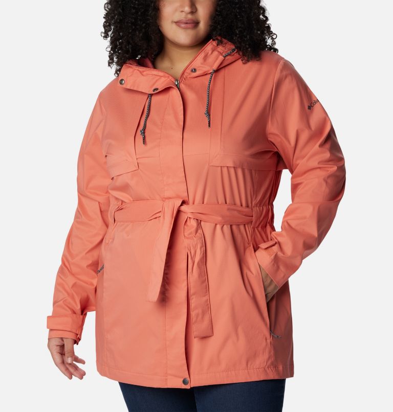 Women's Pardon My Trench Jacket – Plus Size, Color: Faded Peach, image 1