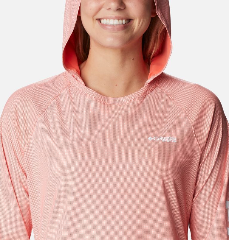 Women’s PFG Tidal Deflector Hoodie, Color: Corange, image 4