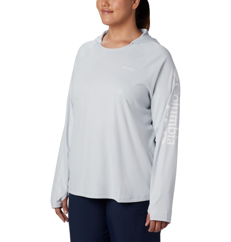 Women’s PFG Tidal Deflector Hoodie - Plus Size, Color: Cirrus Grey, image 1