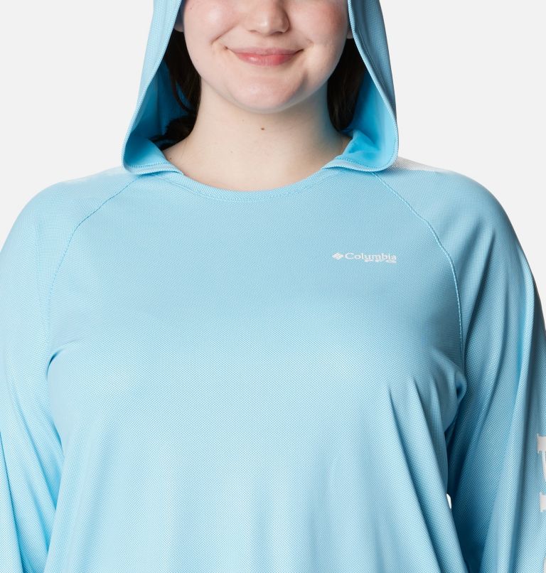 Women’s PFG Tidal Deflector Hoodie - Plus Size, Color: Riptide, image 4