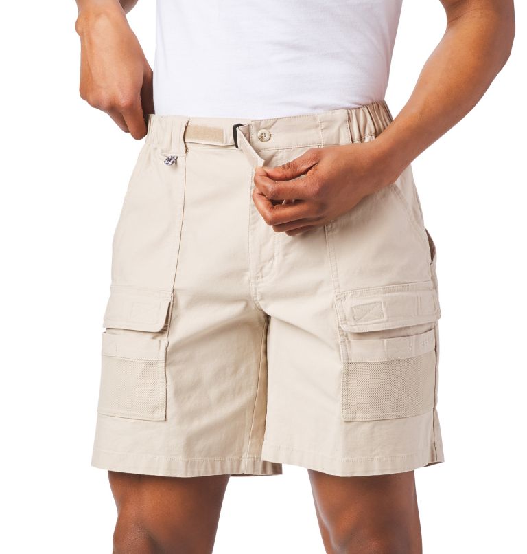 Columbia PFG Cargo Fishing Shorts Mens 38 Beige Nylon Light Weight