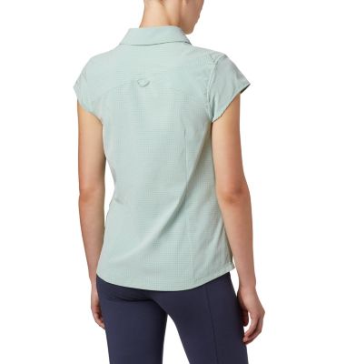 Chemise Manches Courtes Stretch Saturday Trail&trade; II Femme Saturday Trail&trade; II Stretch Pri | 404 | XS, New Mint End on End Grid, back
