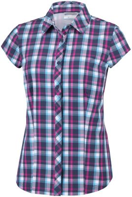 Chemise Manches Courtes Stretch Saturday Trail&trade; II Femme Saturday Trail&trade; II Stretch Pri | 404 | XS, Atoll Plaid, front
