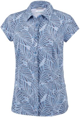 Chemise Manches Courtes Stretch Saturday Trail&trade; II Femme Saturday Trail&trade; II Stretch Pri | 404 | XS, Blue Dusk Print, front