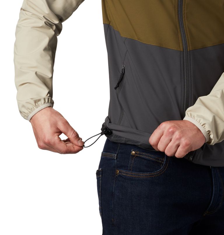 Men's Panther Creek Jacket, Color: Shark, New Olive, Fossil, image 4