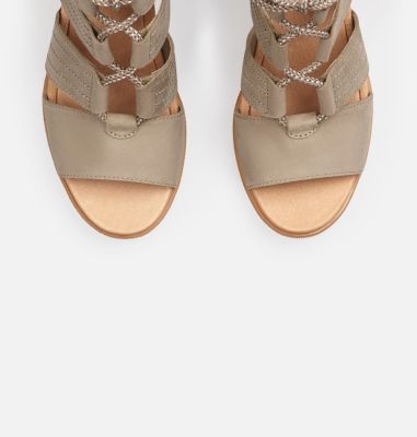 joanie lace up wedge sandal
