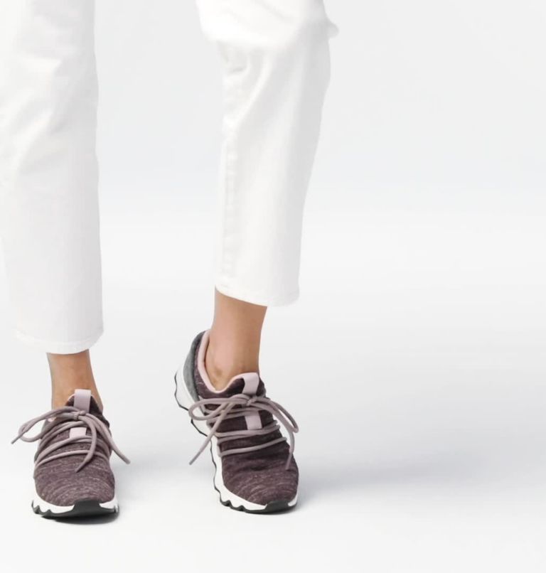 Women's Kinetic Lace Sneaker, Color: Purple Sage