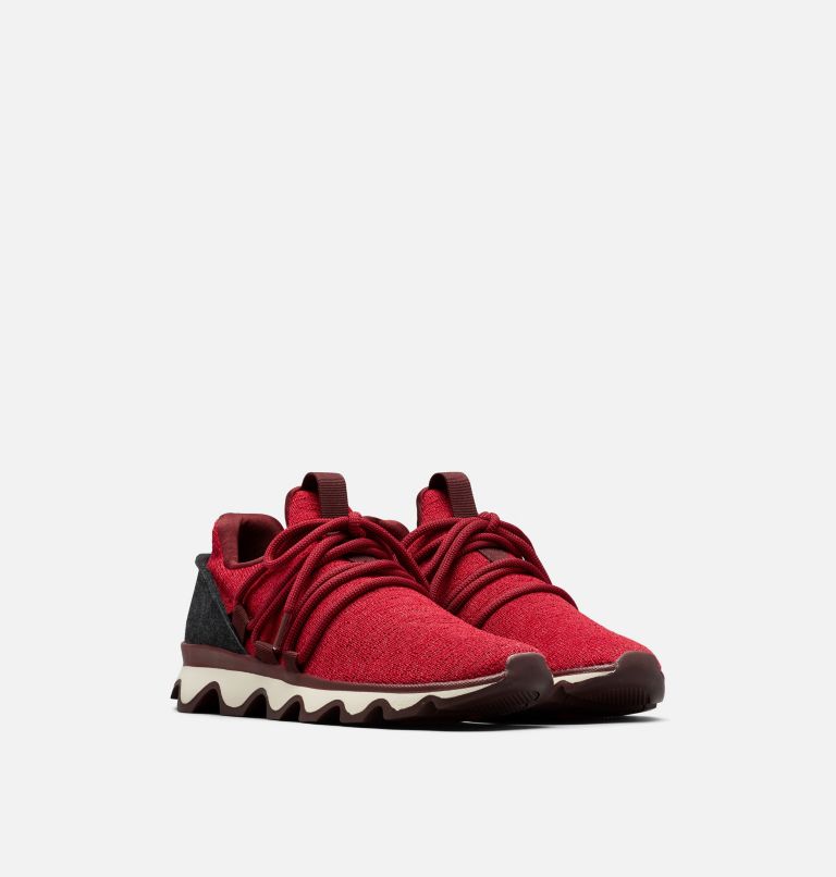 Women's Kinetic Lace Sneaker, Color: Mountain Red, image 2