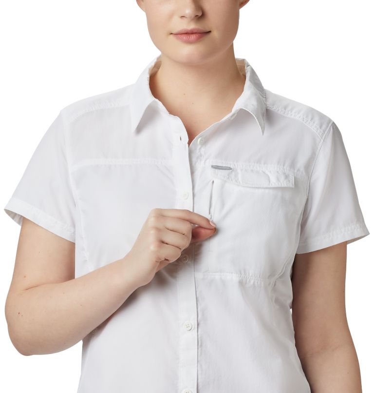 Thumbnail: Women's Silver Ridge 2.0 Short Sleeve Shirt, Color: White, image 3