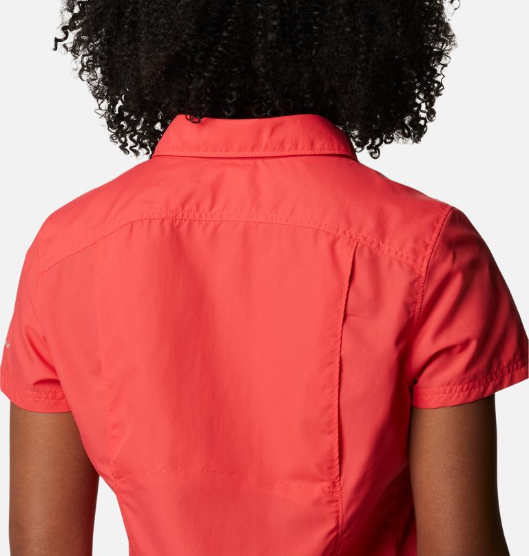 Thumbnail: Women's Silver Ridge 2.0 Short Sleeve Shirt, Color: Red Hibiscus, image 6